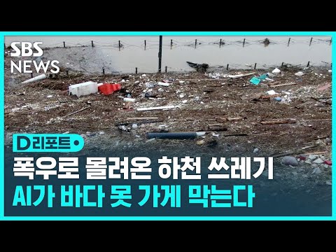 해양 생태계 위협 하천 쓰레기…AI 차단막으로 막는다 / SBS / #D리포트
