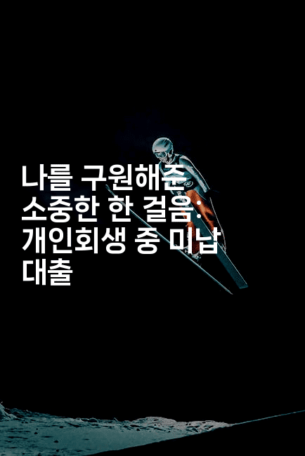 나를 구원해준 소중한 한 걸음: 개인회생 중 미납 대출-해바리움